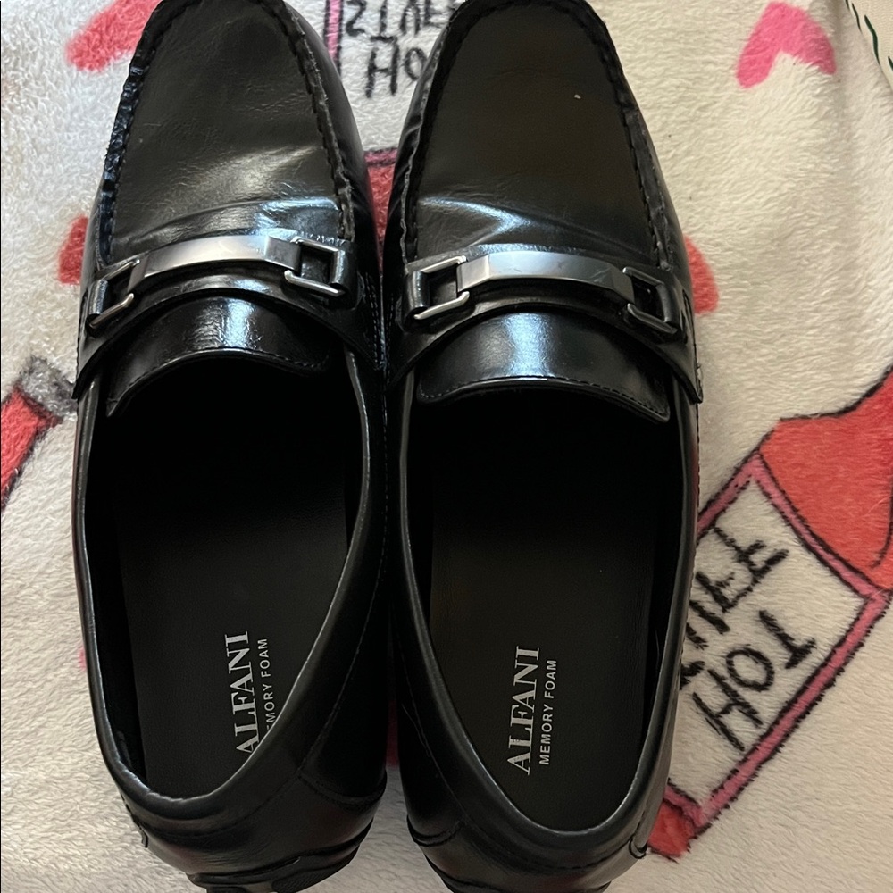 Alfani Egan Black Loafers 8.5M